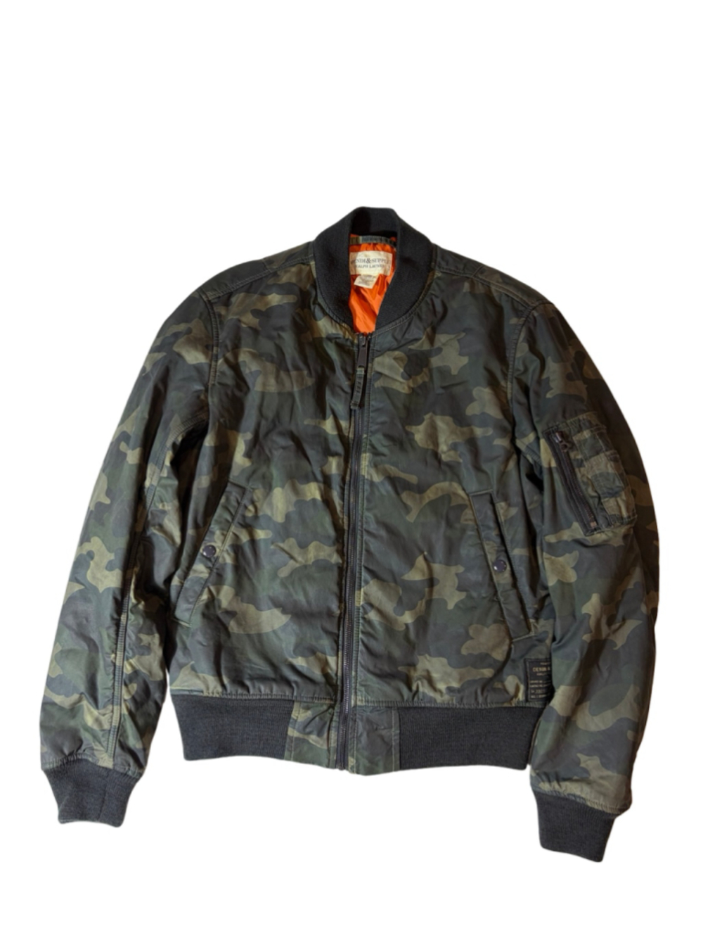 Ralph Lauren Denim & Supply Camo Bomber Jacket Men’s M Military MA-1